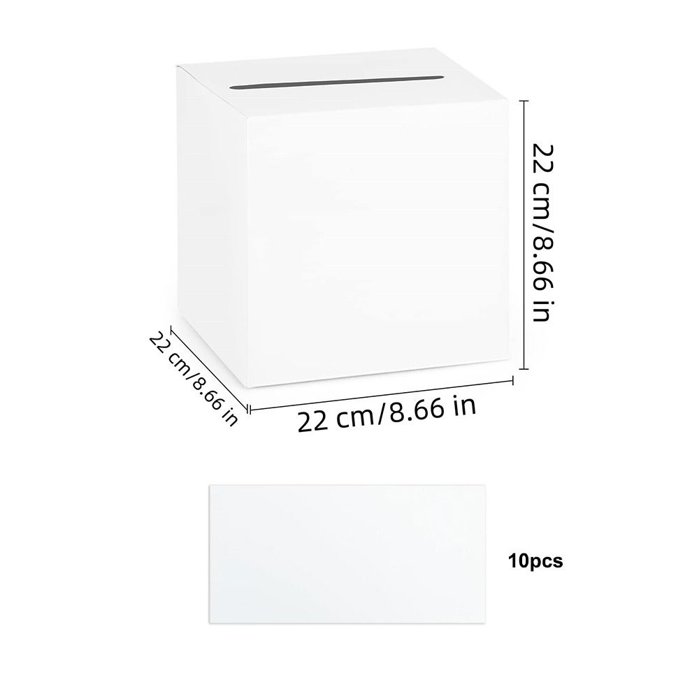 Wedding Card Box - Caja de cartón blanca y negra