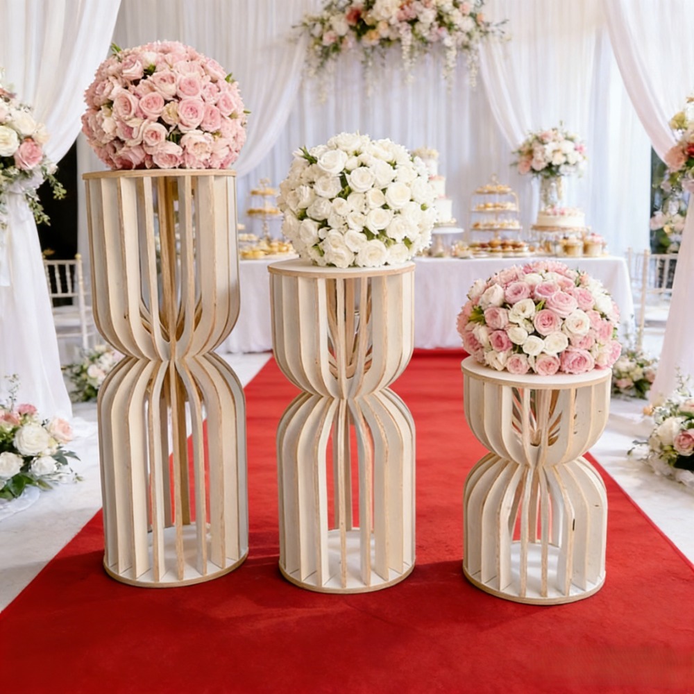 Wedding Supply Rentals - Columna Romana de Madera para Bodas,