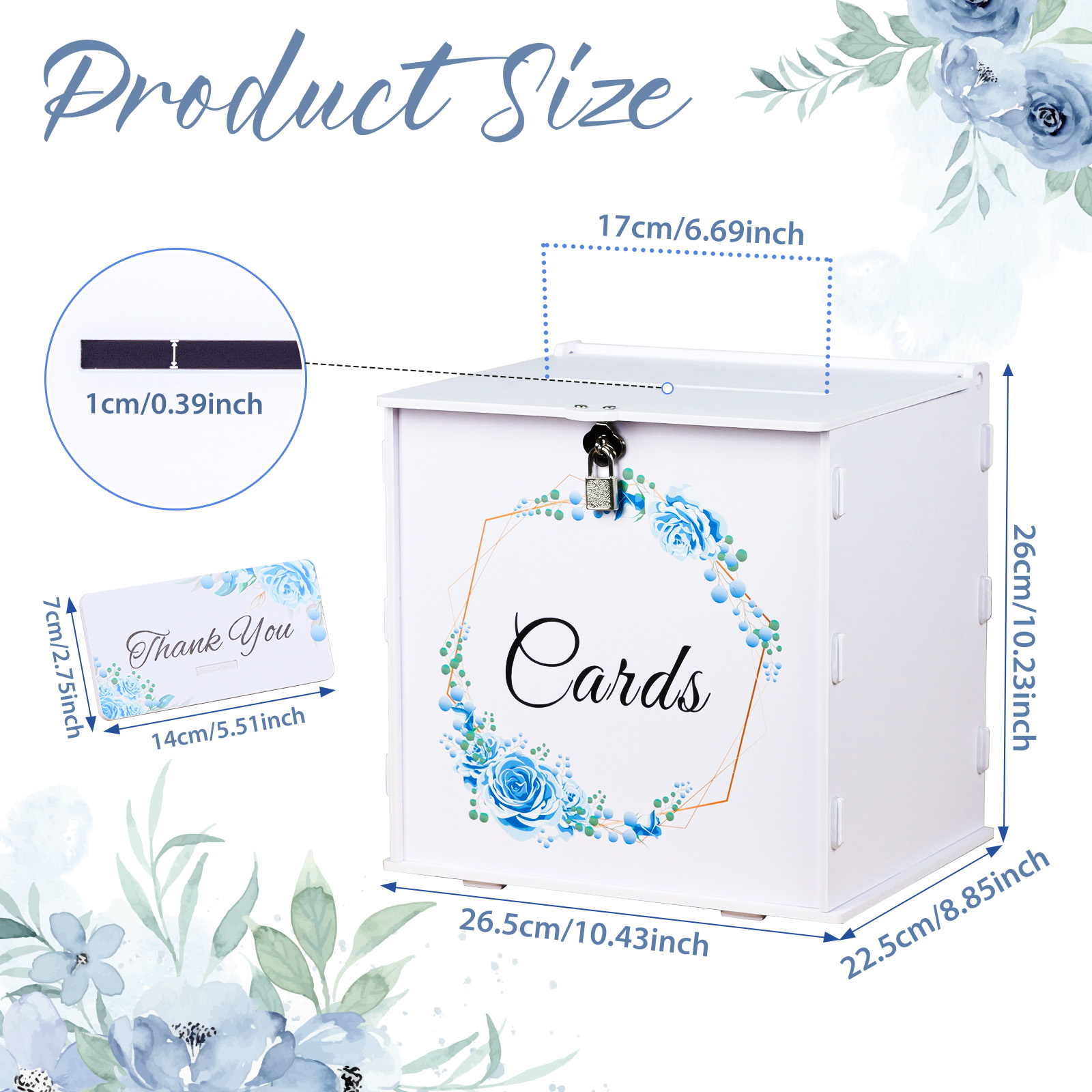 Caja de Regalo Blanca para Tar - Wedding Card Box reseña y precio
