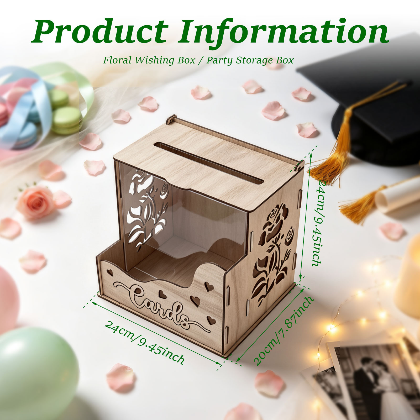 Caja de Madera para Tarjetas d - Wedding Card Box reseña y precio