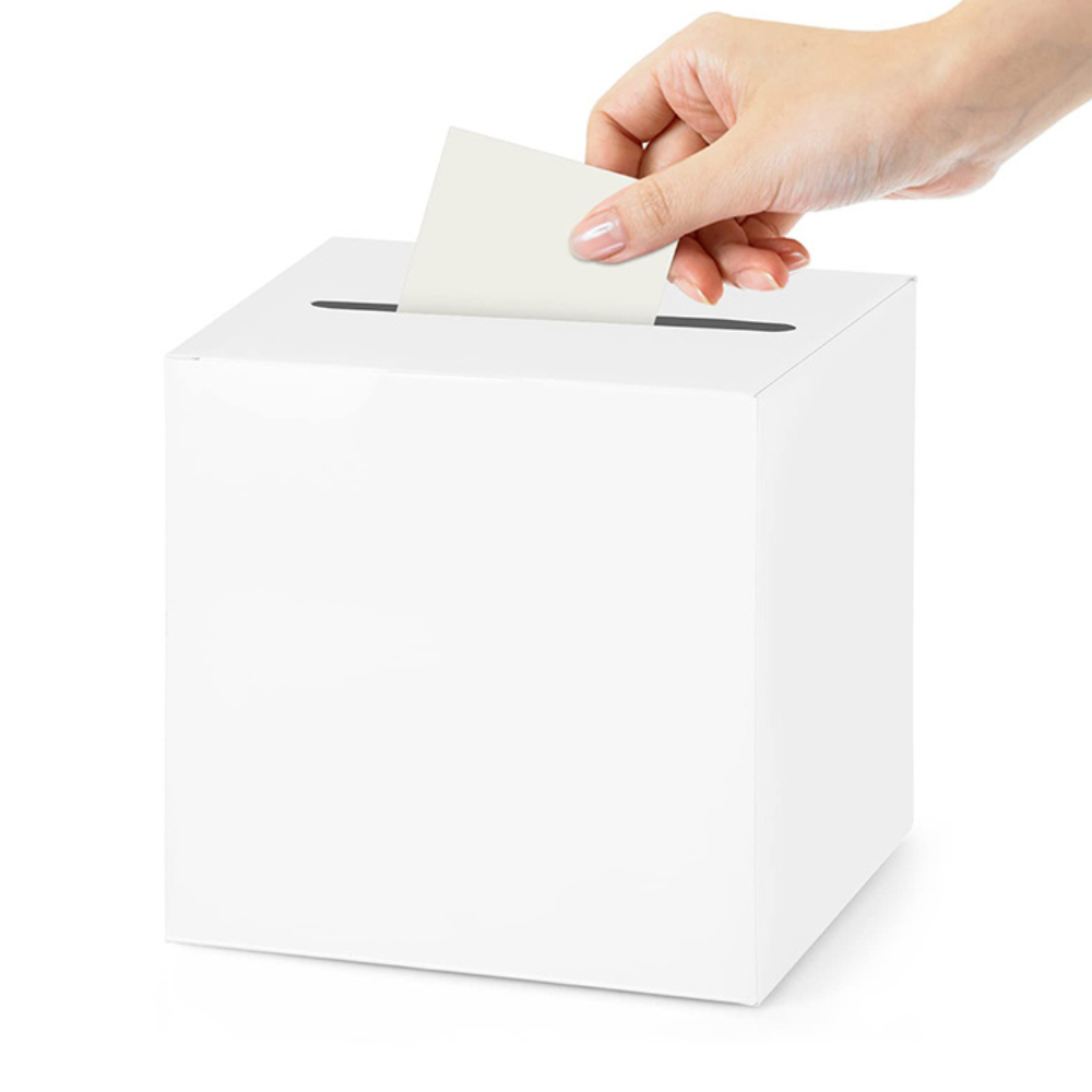 Caja de cartón blanca y negra  - Wedding Card Box reseña y precio