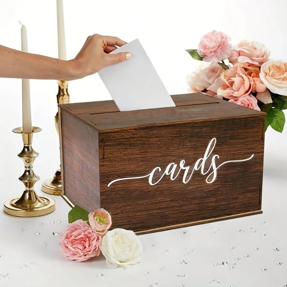 Nueva Caja de Madera para Tarj - Wedding Card Box reseña y precio