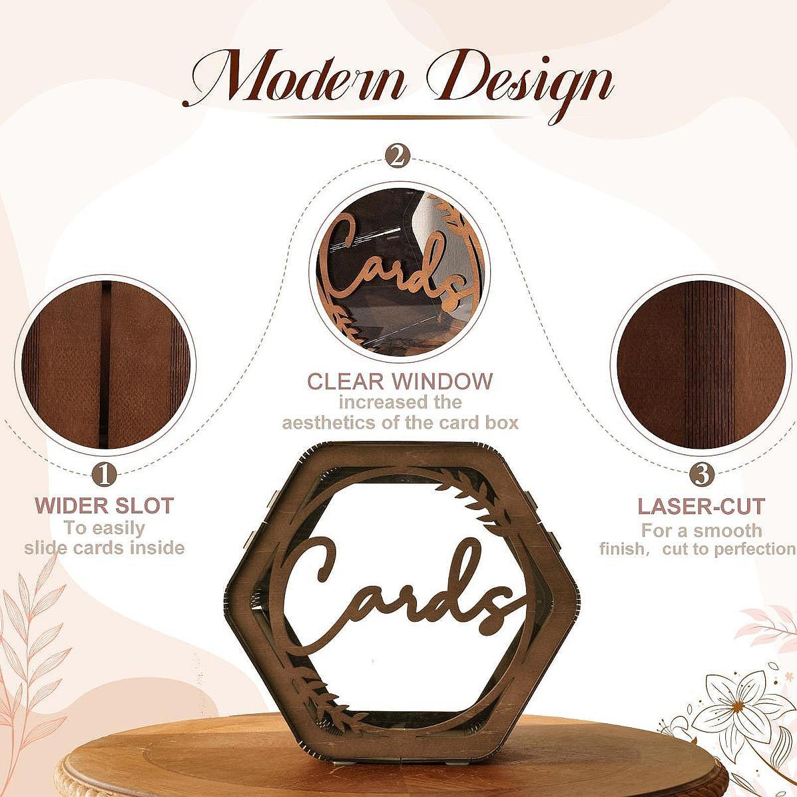Caja de Madera para Tarjetas d - Wedding Card Box reseña y precio