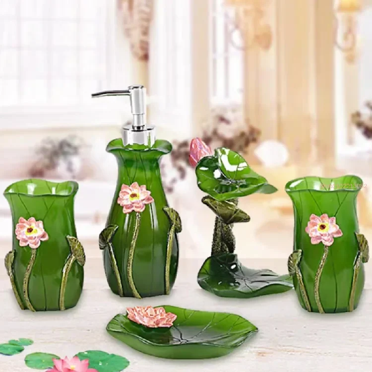 Juego de 5 piezas de accesorio - Wedding Bathroom Supply Kit reseña y precio