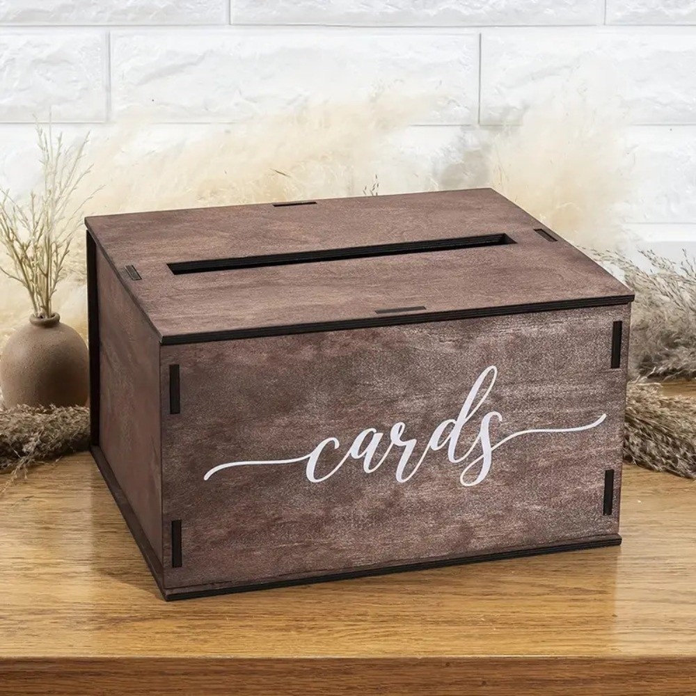 Nueva Caja de Madera para Tarj - Wedding Card Box reseña y precio