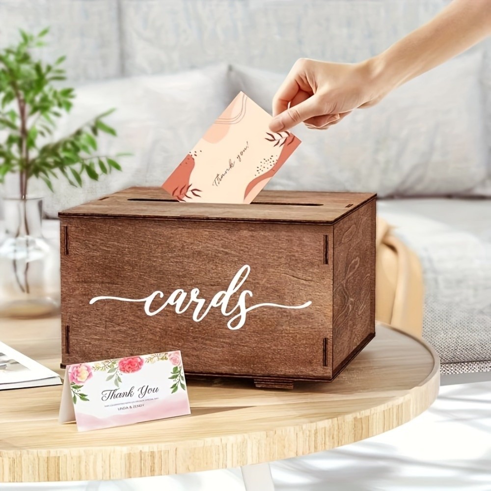Nueva Caja de Madera para Tarj - Wedding Card Box reseña y precio