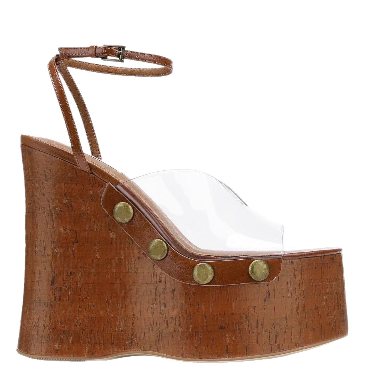 Sandalias de tacón de cuña con - Wedding Super reseña y precio