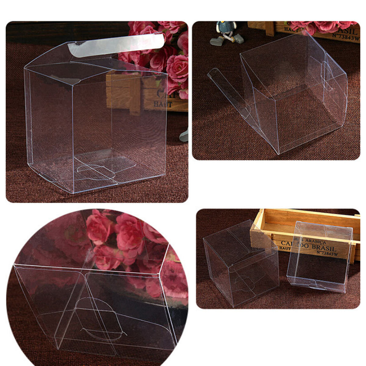 50 Uds. Cajas de plástico tran - Wedding Event Supply reseña y precio