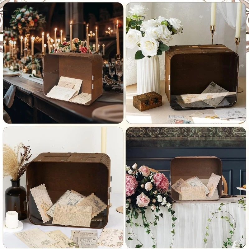 Caja de madera para tarjetas d - Wedding Card Box reseña y precio