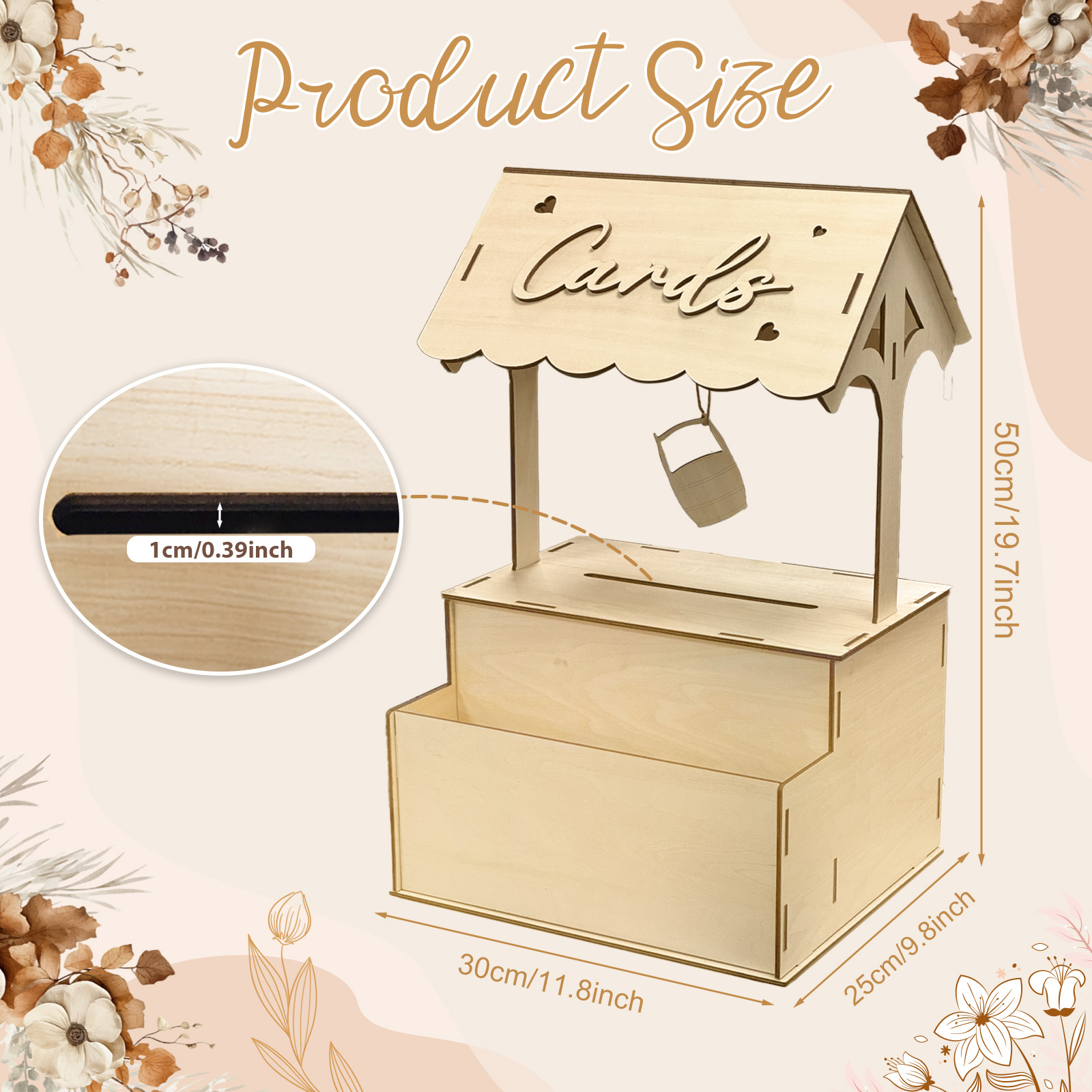 Caja de Regalos con Ranuras pa - Wedding Card Box reseña y precio