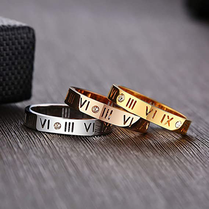 Anillo hueco con números roman - Wedding Z reseña y precio
